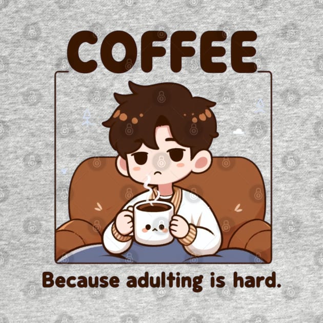 Coffee. Because Adulting is hard. by NeneTees